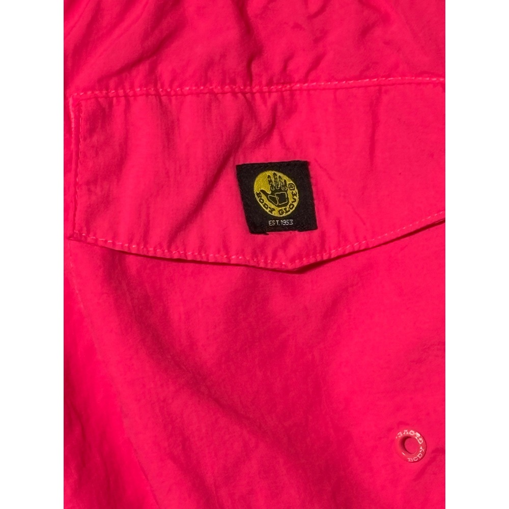 Body Glove Mens XL/36 Lined Swim Trunks Pink Navy Colorblock Lace Up Pocket - Picture 3 of 7
